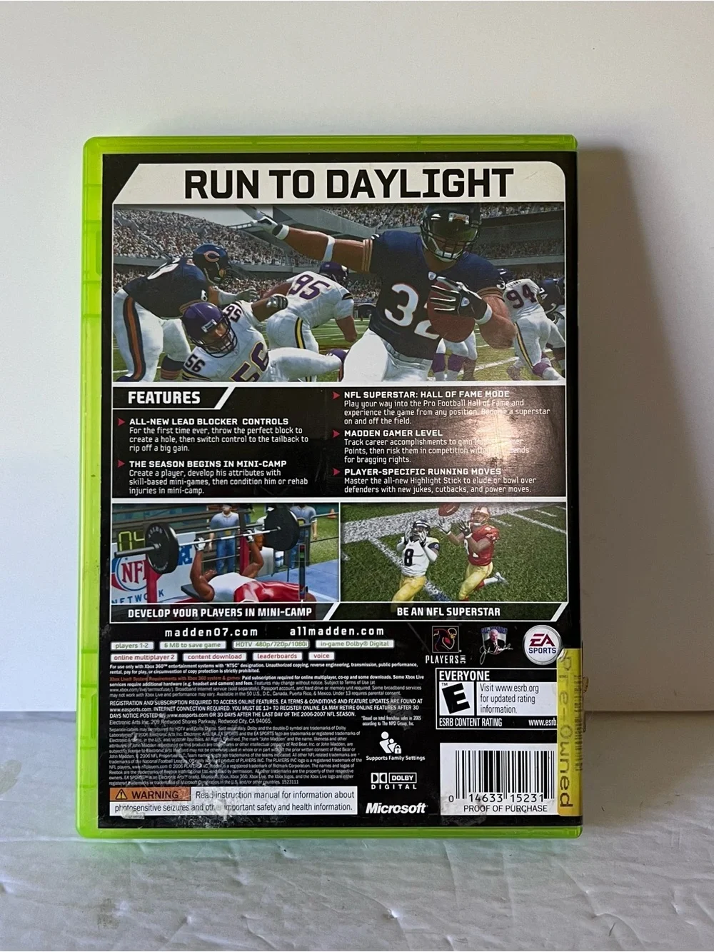 Xbox 360 Game Madden '07 Football with Booklet Tested Works!